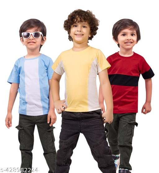 Boys Pure Cotton Tshirts Pack of 3