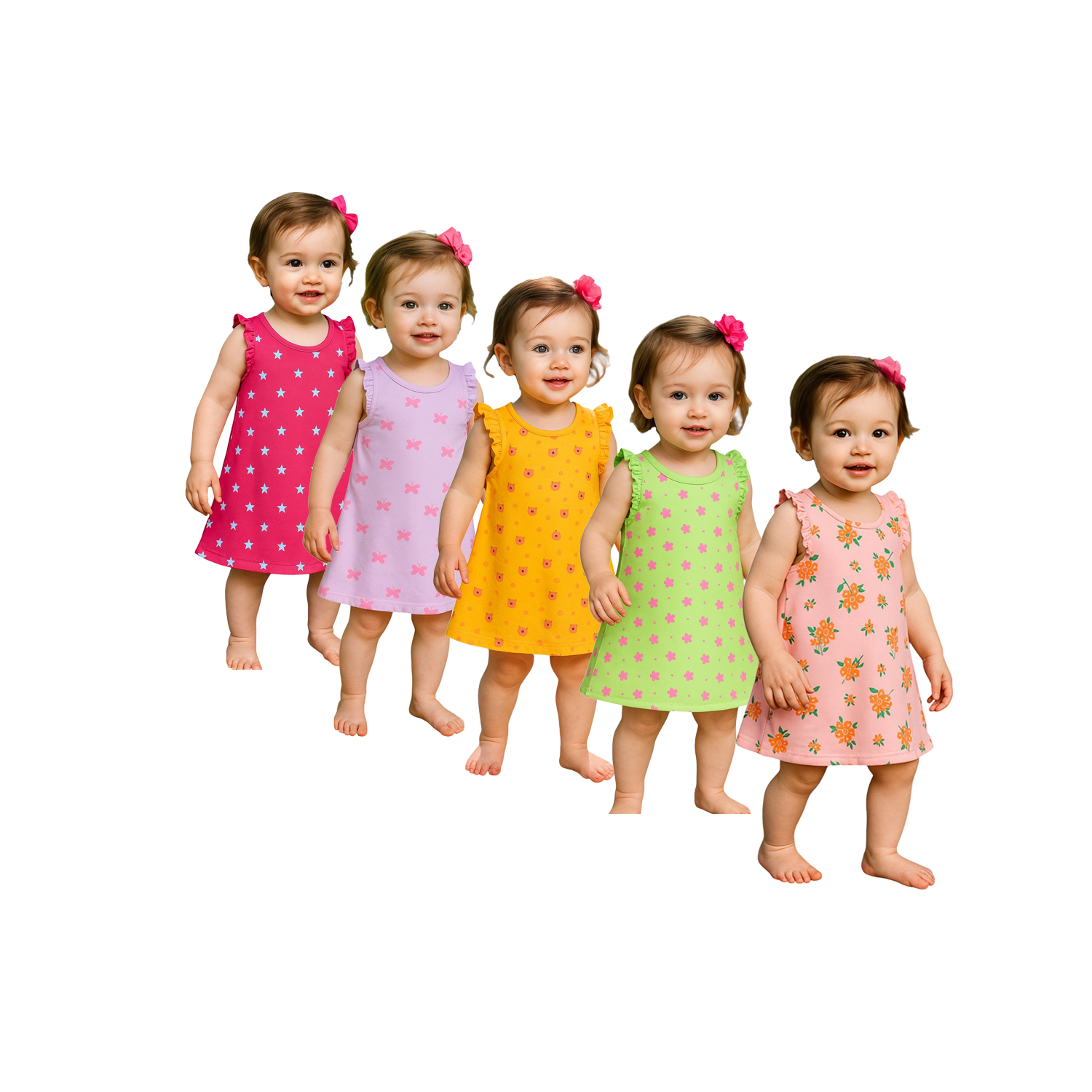 Girls Fancy Top & Tunics-Pack Of 5