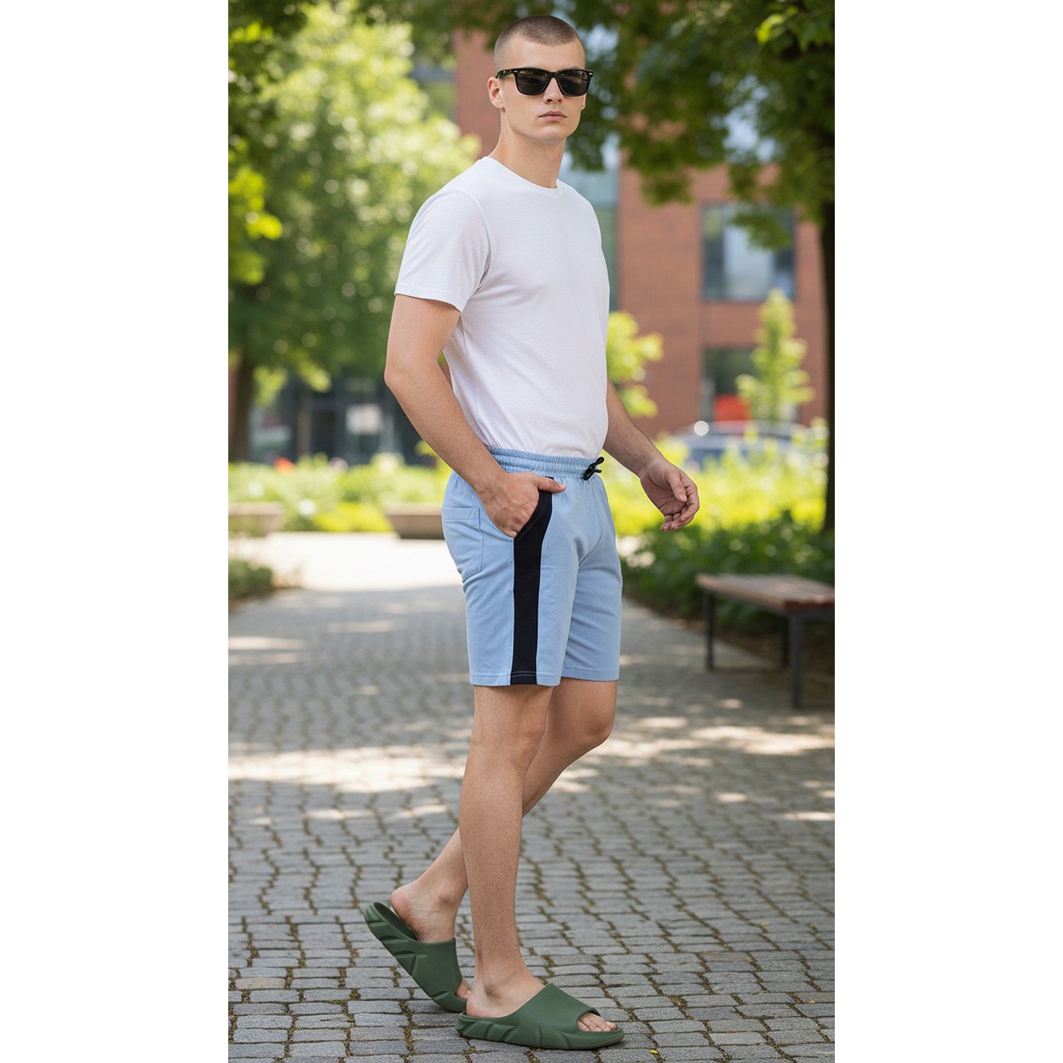Men’s Side Stripped Shorts-Pack Of 1