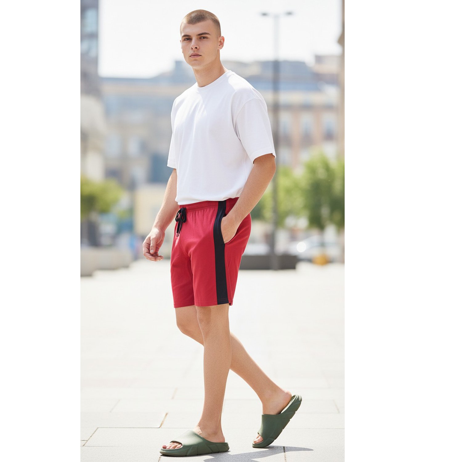 Men’s Side Stripped Shorts-Pack Of 1