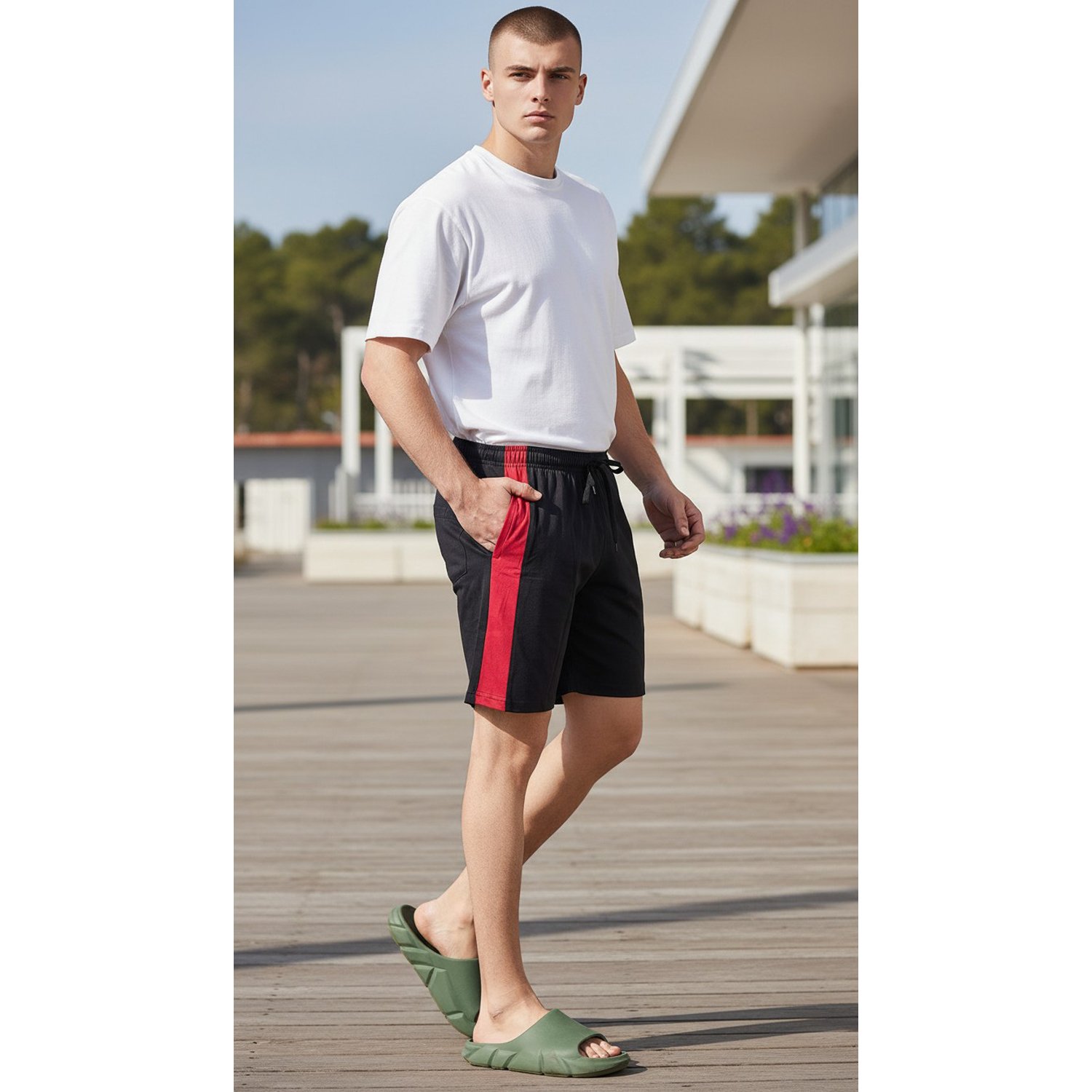 Men’s Side Stripped Shorts-Pack Of 1