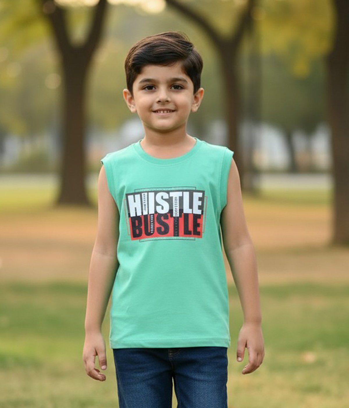 Boys Printed Vest Set