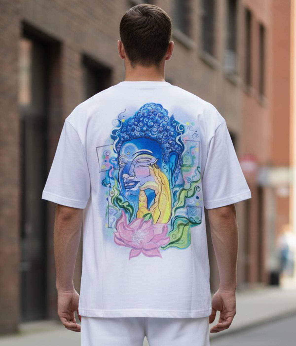 Men’s Back Printed Ovesized T-Shirt