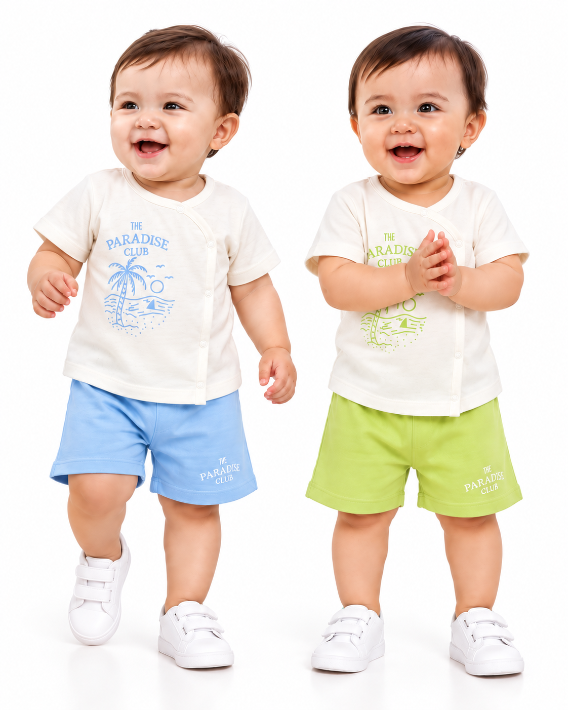 Baby Boys Pure Cotton Printed T-Shirt & Shorts Clothing Set|