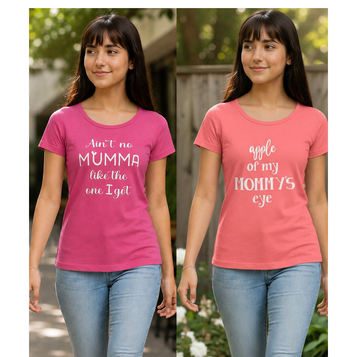 Girls Printed Cotton T-Shirt Combo Pack of 2 |