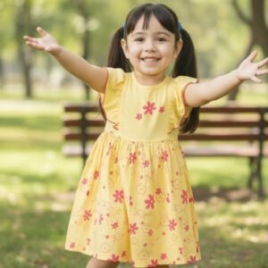 Baby Girls Pure Cotton Fit & Flare Dress