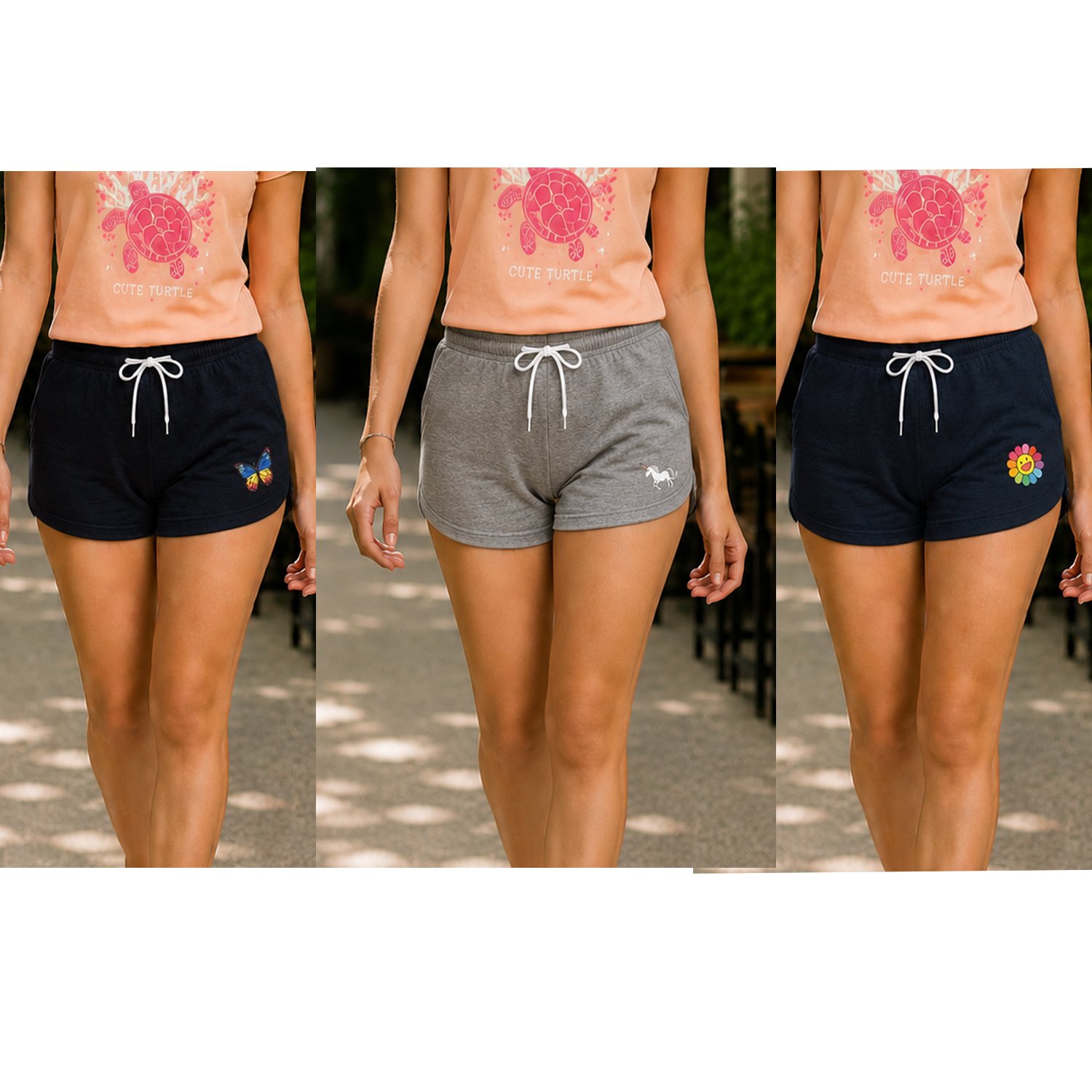 Women’s Cotton Blend Printed Shorts | Soft Stretch Summer Shorts |